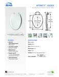 SEAT TOILET ELONGATED PLASTIC SLOW CLOSE WHITE spec sheet
