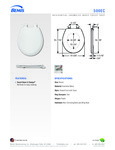 SEAT TOILET ROUND ENAMELED WOOD WHITE spec sheet
