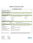 Xanthan Gum Spec Sheet Xanthan Gum Spec Sheet