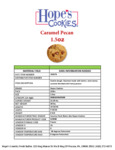 Hope's Cookies Caramel Pecan Specsheet