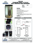 Advance Tabco 7-PS-104 Specsheet