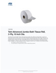 Tork Advanced 2-Ply Jumbo Toilet Paper Roll, 1600 Feet / Roll Tork Advanced 2-Ply Jumbo Toilet Paper Roll, 1600 Feet / Roll