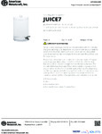 American Metalcraft JUICE7 Specsheet American Metalcraft JUICE7 Specsheet