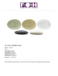 12" Oval Plate_FOH Tides Collection