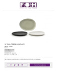 13" Oval Plates_FOH Tides Collection 13" Oval Plates_FOH Tides Collection