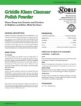 Noble Chemical Griddle Kleen 14 oz.  Polish Powder Spec Sheet