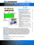 Lakeside 159518 Lunch-Time Meal Transport Kiosk with Heavy-Duty Casters