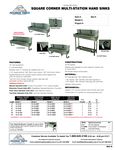 Advance Tabco Square Corner Hand Sinks