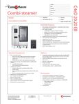 Convotherm 20.20 ED EB Spec Sheet Convotherm 20.20 ED EB Spec Sheet