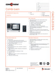 22-Convotherm maxx pro - easyTouch 6.20 Electric Boiler - Specification 22-Convotherm maxx pro - easyTouch 6.20 Electric Boiler - Specification