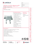 2424 Lincoln Aperion Impinger Conveyor Oven Electric Ventless Specs