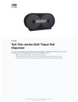 Tork 247549A Black Double Roll Jumbo Toilet Tissue Dispenser