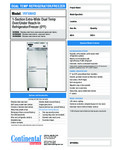 Continental Refrigerator 1RFXN-HD Spec Sheet