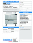 Continental Refrigerator SW32-N-BS-D Spec Sheet