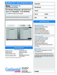 Continental Refrigerator SW60-N-BS-FB Spec Sheet