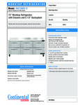 Continental Refrigerator SW72-N-BS-D Spec Sheet
