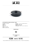 Front of The House DBO140BKC20 Kiln? 56 oz. Black Round Porcelain Ovenware Dish with Lid - 2/Case
