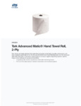 Tork Advanced Matic® White 2-Ply Paper Towel Roll, 525 Feet / Roll