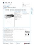 Delfield Countertop Prep Rail Spec Sheet
