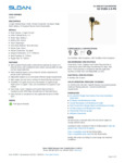 Sloan 3250417 Specsheet