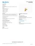 DISPENSER SOAP SENSOR DECK MT POLISHED BRASS spec sheet DISPENSER SOAP SENSOR DECK MT POLISHED BRASS spec sheet