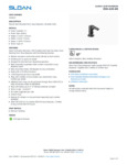 DISPENSER SOAP SENSOR DECK MT FOAM GRAPH spec sheet