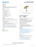 Sloan 5093452605 Specsheet