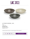 Front of The House DBO144DGP22 Kiln? 34 oz. Sage Round Porcelain Bowl - 6/Case