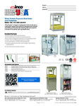 Benchmark USA Popcorn Machine Specsheet Benchmark USA Popcorn Machine Specsheet