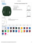 Port & Company PC78 Specsheet Port & Company PC78 Specsheet