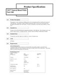 Spec Sheet