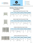 Outdoor Privacy Screens Specifications
