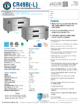 Hoshizaki CR49A Spec Sheet
