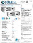 Hoshizaki CR85A Spec Sheet