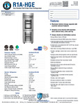 Hoshizaki R1A-HG Spec Sheet