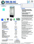 Hoshizaki RM-26-HC Spec Sheet
