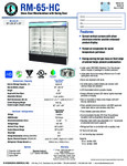 Hoshizaki RM-65-HC Spec Sheet