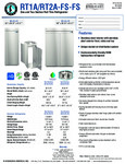 Hoshizaki Roll-Thru Refrigerator Spec Sheet