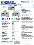 Hoshizaki SR60A-12 Spec Sheet Hoshizaki SR60A-12 Spec Sheet
