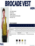 Mens Brocade Vest Specsheet Mens Brocade Vest Specsheet