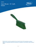 BRUSH,HAND,SOFT,14",PP/PBT,GREEN spec sheet BRUSH,HAND,SOFT,14",PP/PBT,GREEN spec sheet