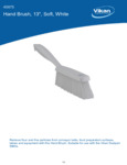 BRUSH,HAND,SOFT,14",PP/PBT,WHITE spec sheet