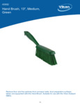 BRUSH,HAND,MEDIUM,14",PP/PBT,GREEN spec sheet