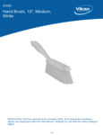 BRUSH,HAND,MEDIUM,14",PP/PBT,WHITE spec sheet BRUSH,HAND,MEDIUM,14",PP/PBT,WHITE spec sheet