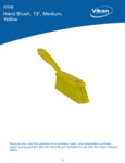 BRUSH,HAND,MEDIUM,14",PP/PBT,YELLOW spec sheet
