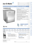 Ice-O-Matic Elevation Series Specsheet Ice-O-Matic Elevation Series Specsheet