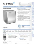 Ice-O-Matic Elevation Series Specsheet Ice-O-Matic Elevation Series Specsheet