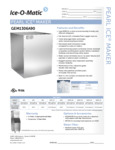 Ice-O-Matic Pearl Ice Maker Specsheet Ice-O-Matic Pearl Ice Maker Specsheet