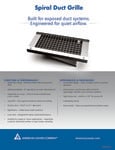 American Louver Company Spiral Duct Grille Specsheet