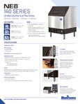 Neo 140 Series Undercounter Ice Machine Spec Sheet